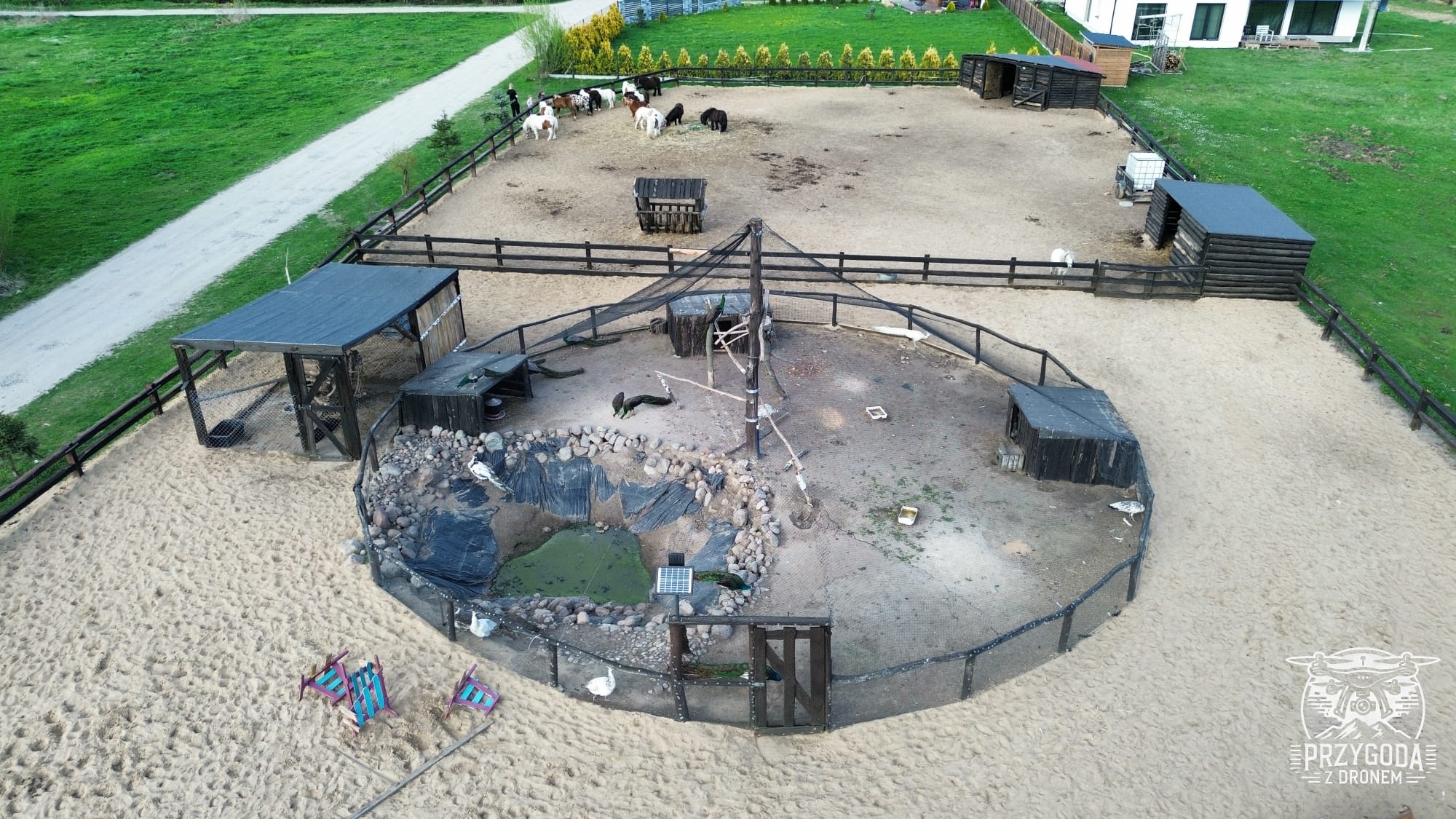 Arena hipoterapii — widok z góry